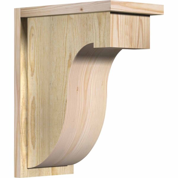 Ekena Millwork Del Monte Rough Sawn Corbel w/Backplate, Douglas Fir, 8"W x 14"D x 18"H COR08X14X18DEL01RDF - main